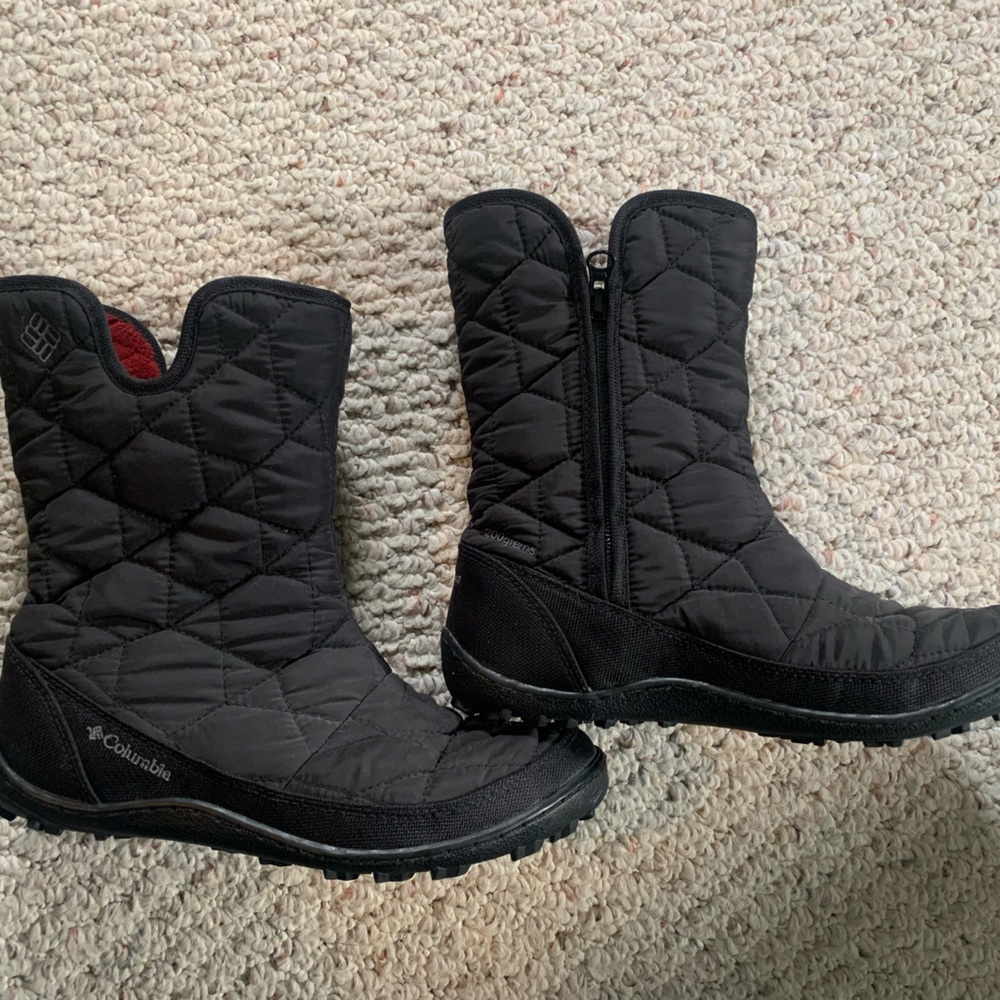 Columbia Women’s Minx Slip Black Insulated Boots Waterproof Sz 7